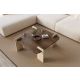 HANAH HOME Klub sto Afrolli, braon/mermerna krem - EP3056478