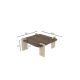 HANAH HOME Klub sto Afrolli, braon/mermerna krem - EP3056478