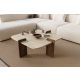 HANAH HOME Klub sto Poalla, mermerna/tamno braon - EP3056481