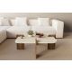 HANAH HOME Klub sto Poalla, mermerna/tamno braon - EP3056481