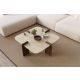HANAH HOME Klub sto Poalla, mermerna/tamno braon - EP3056481