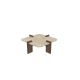 HANAH HOME Klub sto Poalla, mermerna/tamno braon - EP3056481