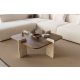 HANAH HOME Klub sto Poalla, braon/mermerna krem - EP3056484