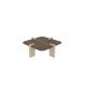 HANAH HOME Klub sto Poalla, braon/mermerna krem - EP3056484