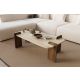 HANAH HOME Klub sto Leapiri, mermerna/tamno braon - EP3056487