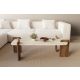 HANAH HOME Klub sto Leapiri, mermerna/tamno braon - EP3056487