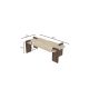 HANAH HOME Klub sto Leapiri, mermerna/tamno braon - EP3056487