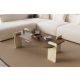 HANAH HOME Klub sto Leapiri, braon/mermerna krem - EP3056490