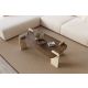 HANAH HOME Klub sto Leapiri, braon/mermerna krem - EP3056490
