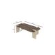 HANAH HOME Klub sto Leapiri, braon/mermerna krem - EP3056490