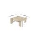 HANAH HOME Klub sto Woog, mermerna krem - EP3056493