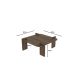 HANAH HOME Klub sto Wood, braon - EP3056496