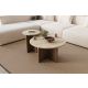 HANAH HOME Set klub stolova Private 2/1, mermerna/tamno braon - EP3056499