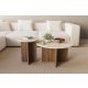 HANAH HOME Set klub stolova Private 2/1, mermerna/tamno braon - EP3056499
