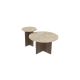 HANAH HOME Set klub stolova Private 2/1, mermerna/tamno braon - EP3056499