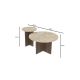 HANAH HOME Set klub stolova Private 2/1, mermerna/tamno braon - EP3056499