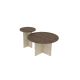 HANAH HOME Set klub stolova Private 2/1, braon/mermerna - EP3056502
