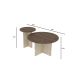 HANAH HOME Set klub stolova Private 2/1, braon/mermerna - EP3056502