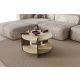 HANAH HOME Klub sto Oalla, mermerna/tamno braon - EP3056505