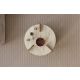 HANAH HOME Klub sto Oalla, mermerna/tamno braon - EP3056505