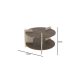HANAH HOME Klub sto Oalla, braon/mermerna - EP3056508