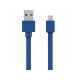 ALLOCACOC Flat USB kabl microUSB, duž.1,5m, plavi 10452BL/USBMBC - 118112