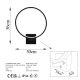 OPVIQ LED zidna lampa Halka 13309, crna - EP3007644