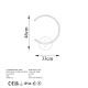OPVIQ LED zidna lampa Moon 13328, crna - EP3007650