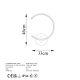 OPVIQ LED zidna lampa Moon 13329, zlatna - EP3007653