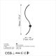 OPVIQ LED zidna lampa Uyan 13601, crna - EP3007704