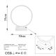 OPVIQ Okrugla LED stona lampa Halka 13308, bela - EP3007830