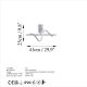 OPVIQ LED plafonjera Lıkma 13516, siva - EP3007905