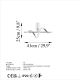 OPVIQ LED Plafonjera Lıkma 13517, srebrna - EP3007908