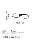 OPVIQ LED plafonjera Es 13583, crna - EP3007941