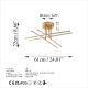 OPVIQ LED luster Exhaust-13664, zlatna - EP3007962