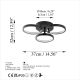 OPVIQ LED plafonjera Halka-13310, crna - EP3007965