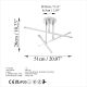 OPVIQ LED luster Ledflower 13652, srebrna - EP3007983