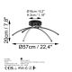 OPVIQ LED luster Ledbanana 13685, crna - EP3008032