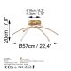 OPVIQ LED luster Ledbanana 13686, zlatna - EP3008035