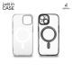 JUST IN CASE Silikonska maska Magsafe 2u1 za iPhone 15 Plus, providna/crna - MAG114BK