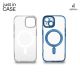 JUST IN CASE Silikonska maska Magsafe 2u1 za iPhone 15 Plus, providna/plava - MAG114BL