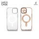 JUST IN CASE Silikonska maska Magsafe 2u1 za iPhone 15 Plus, providna/roze - MAG114PK