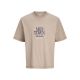 JACK & JONES Muška bež majica grand - EP3076137