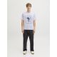 JACK & JONES Muška bela majica jrebalfy - EP3080922