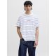 JACK & JONES Muška bela majica rebro - EP3080943