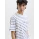 JACK & JONES Muška bela majica rebro - EP3080943