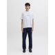 JACK & JONES Muška bela majica rebro - EP3080943