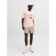 JACK & JONES Muška narandžasta majica rebro - EP3080988