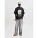 JACK & JONES Muška crna majica menton - EP3080997
