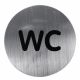 RIDDER Oznaka za WC 8cm, inox - 13530400
